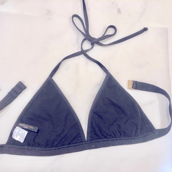 BCBGMaxAzria Large Triangle Ruffled Bikini Top - Picture 2 of 3